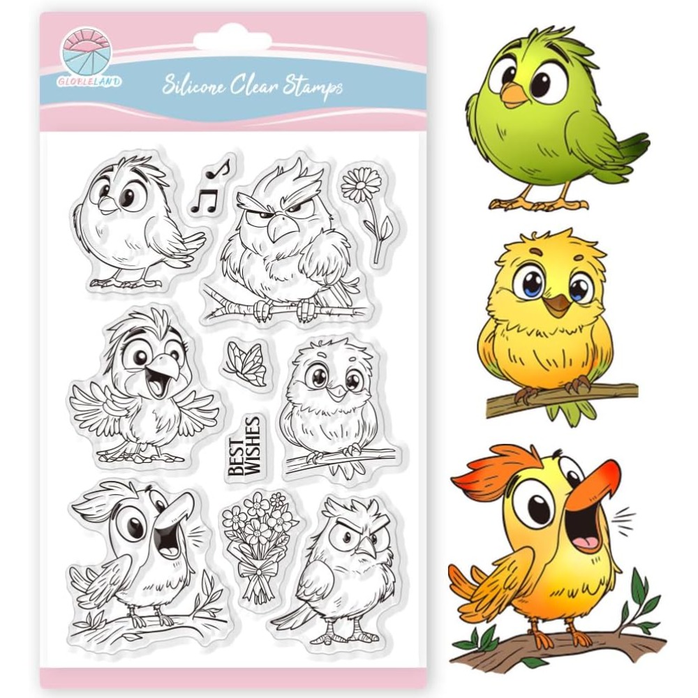 Funny Bird Clear Stamps for Sc - Clear Silicone Stamps For Card Making review and price