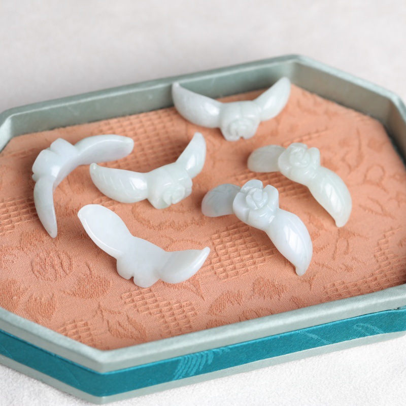 2PC Natural White Jadeite Jade - Beading review and price