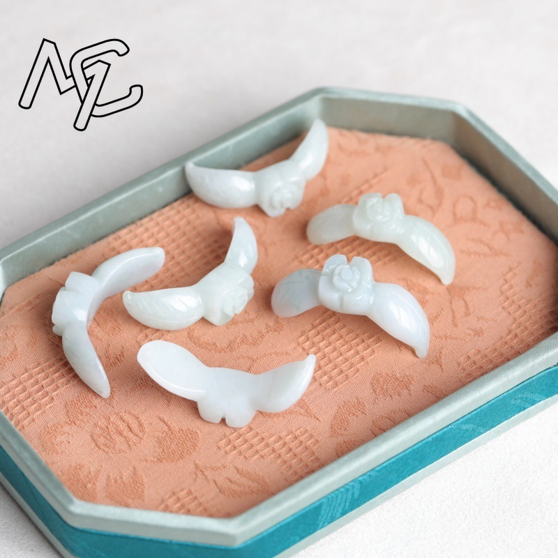 2PC Natural White Jadeite Jade - Beading review and price
