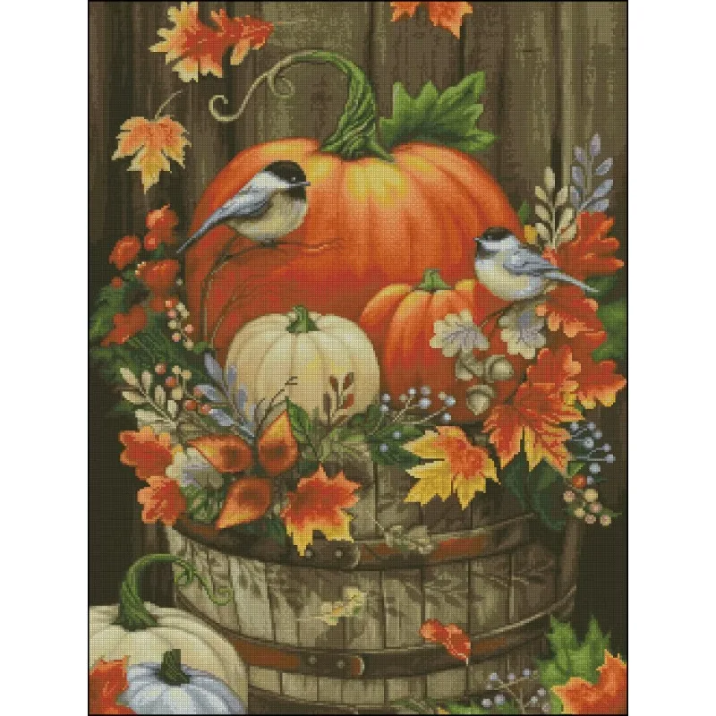 [ZZ3276-Pumpkin Bird] | Beginn - Cross Stitch Stamped Kits Beginners review and price