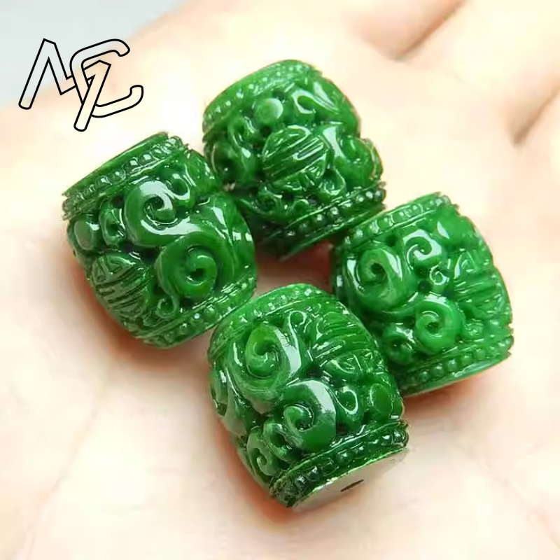 5pc Natural Green Jade Carving - Beading review and price