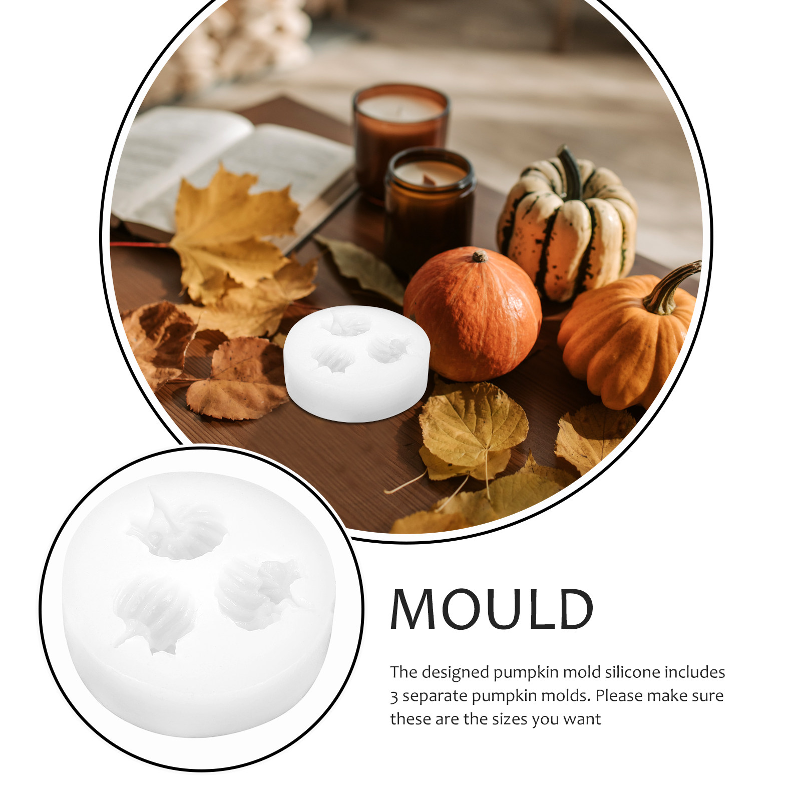 3Pcs Lovely Halloween Pumpkin  - Silicone Epoxy Resin Molds Set review and price