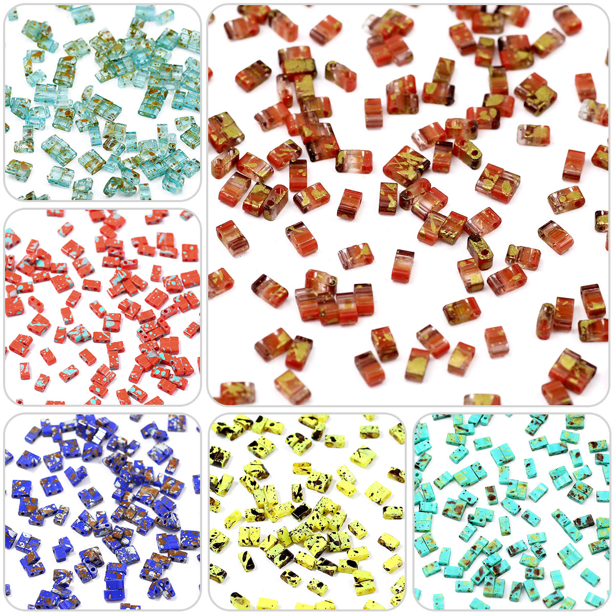 5×2mm Picasso Color Double Hol - Glass Seed Beads 2Mm Jewelry Making review and price