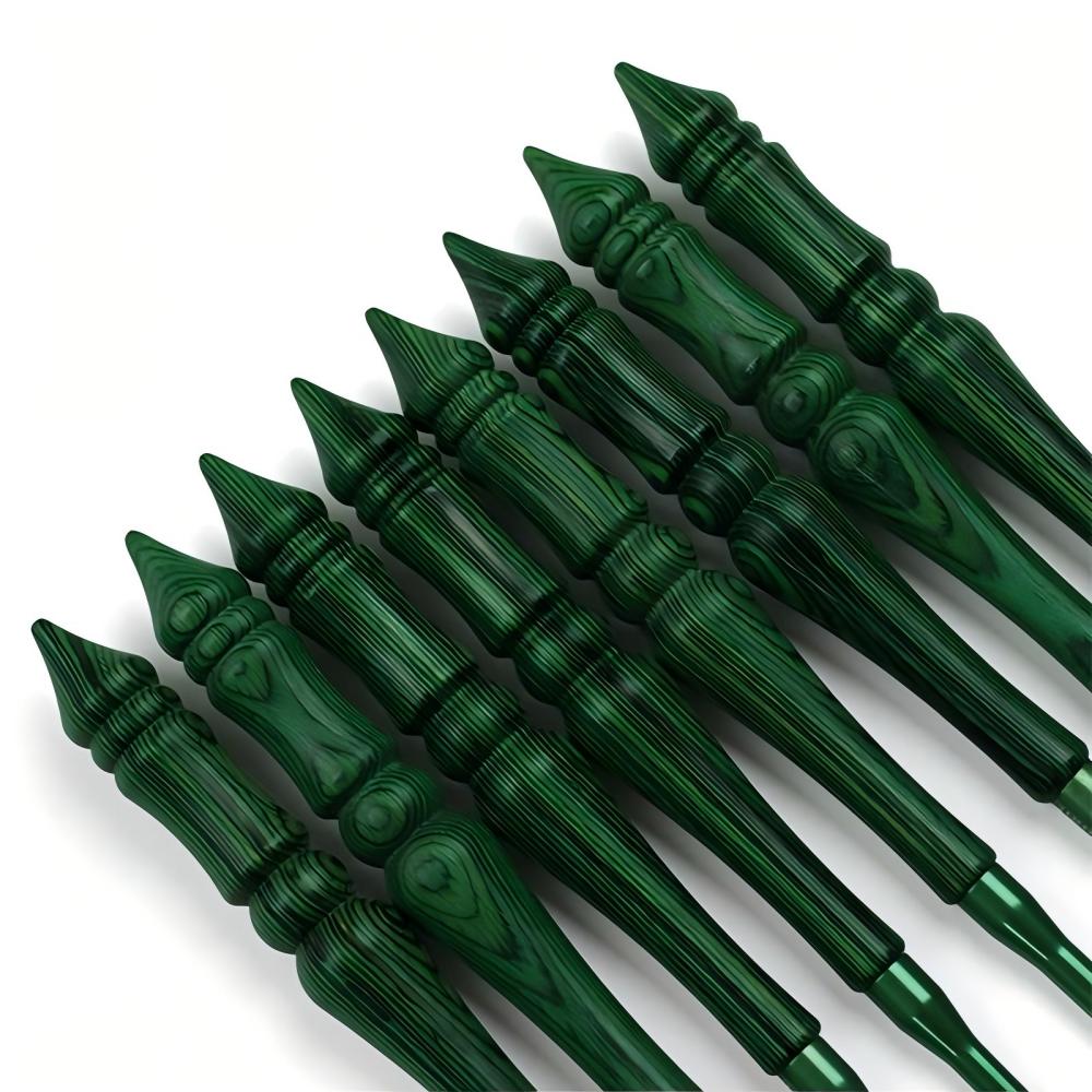 Crochet Hook Set Green Synthet - Wooden Crochet Hooks Ergonomic Handle review and price