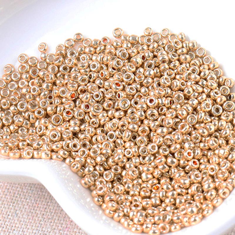 Gold and Silver Color 2mm 3mm  - Glass Seed Beads 2Mm Jewelry Making review and price