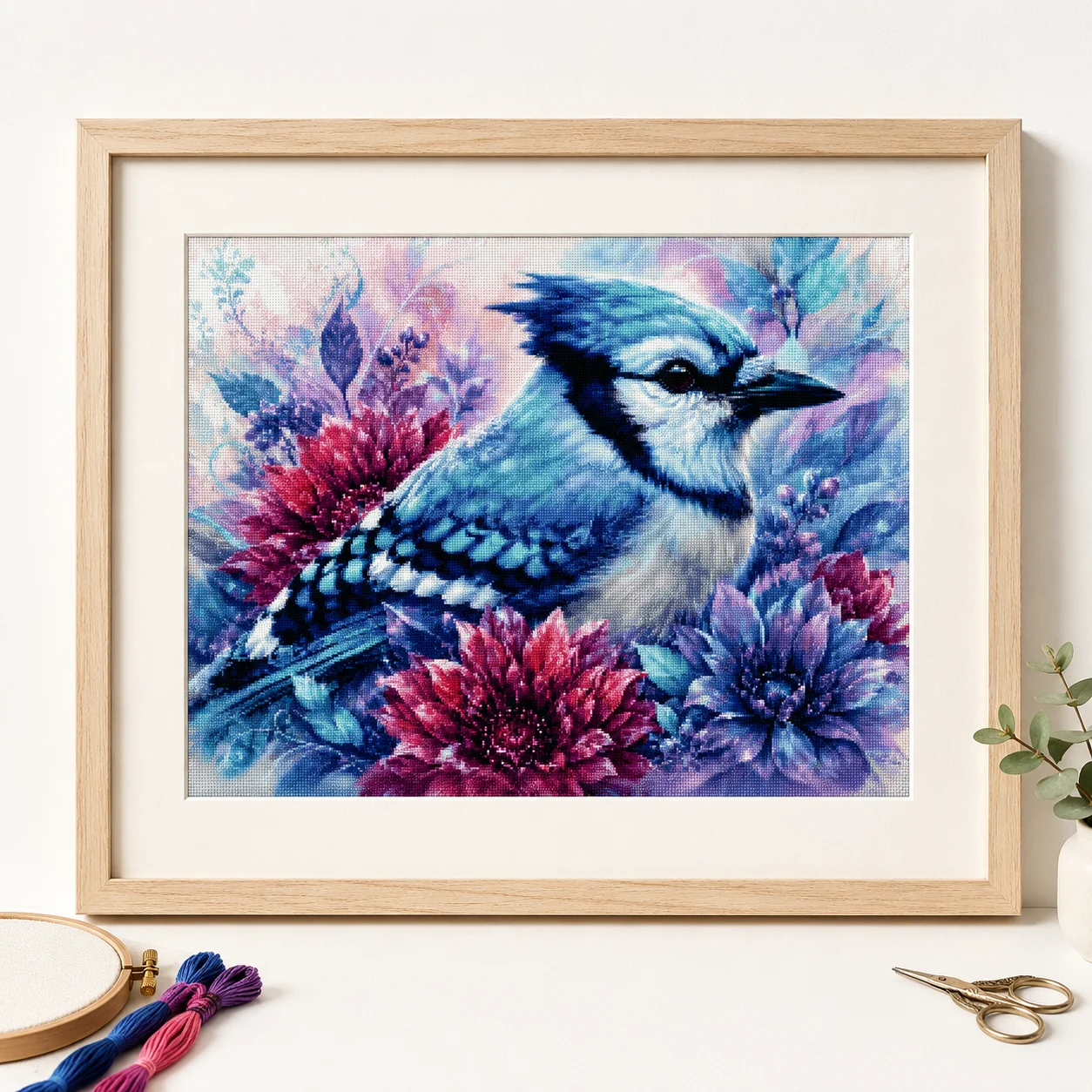 [ZZ8680-Blue Jay] | Beginner D - Cross Stitch Stamped Kits Beginners review and price